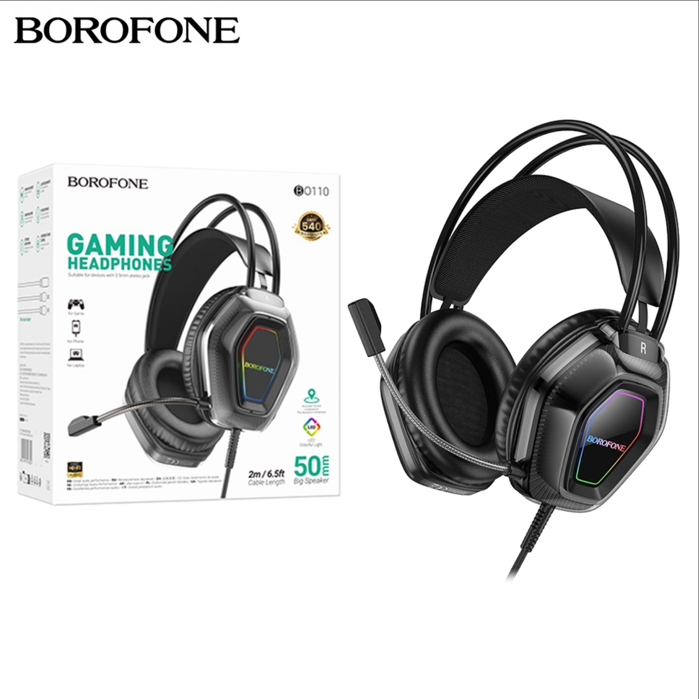BOROFONE BO110 Fight Wired Gaming Headphone With Mic