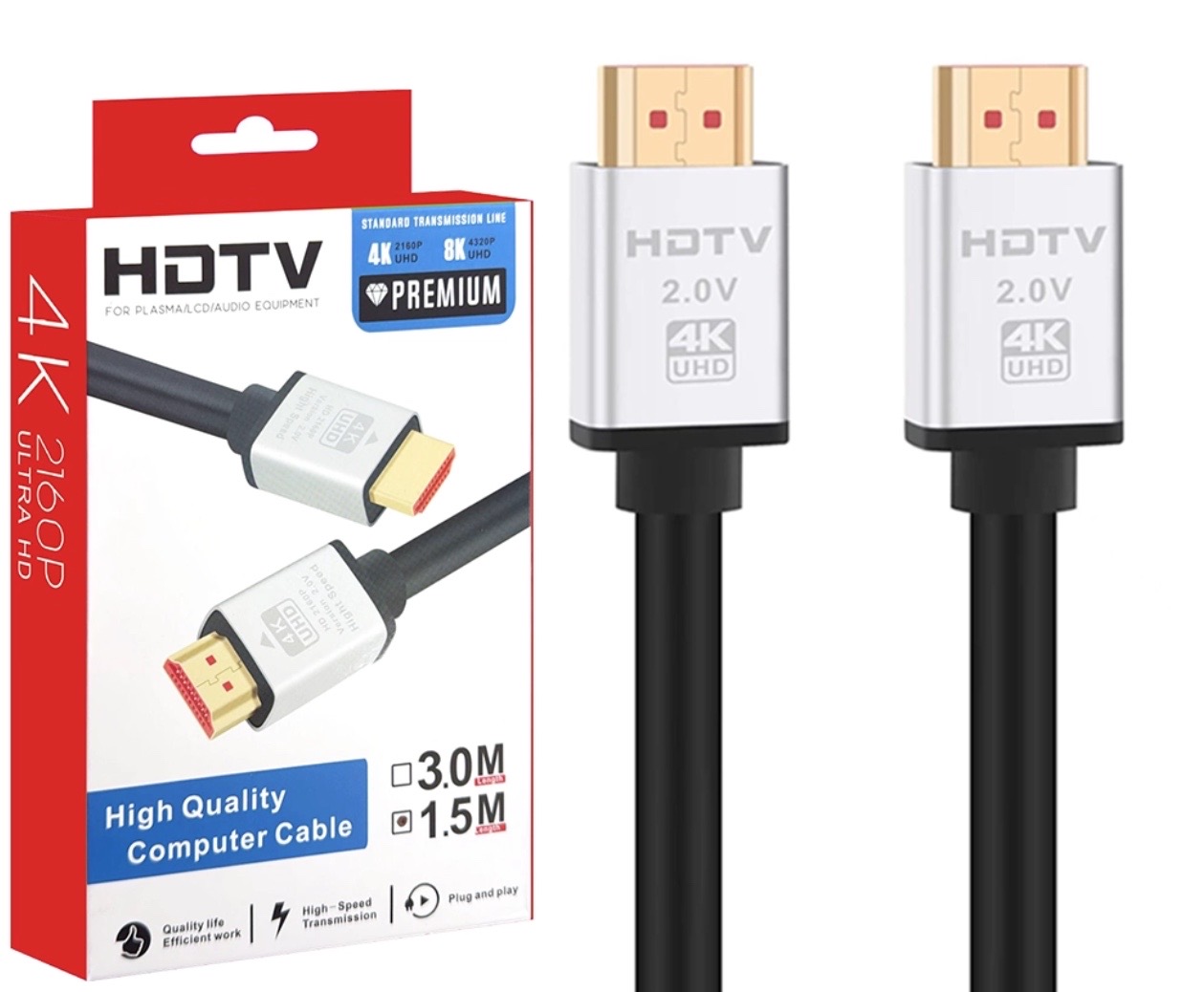 HDTV Premium 4K 2160P High Speed Transfer Cable 1.5 Meter