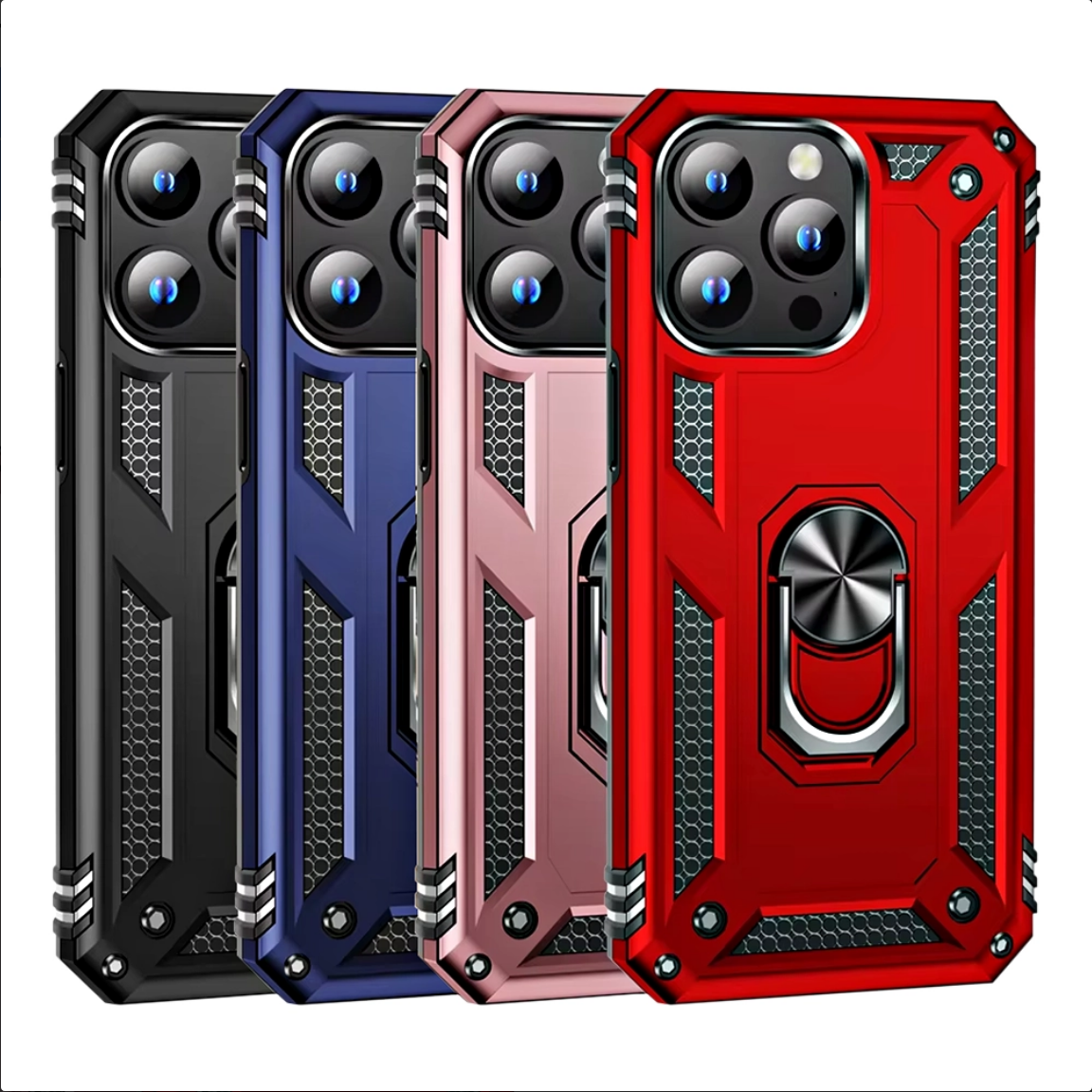 Slim Shockproof Ring Armor Case for iPhone 16 Pro Max